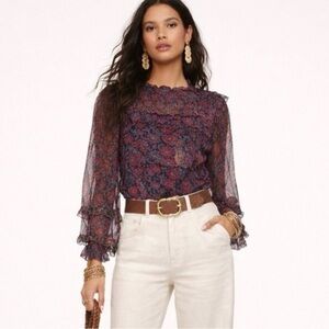 CLEOBELLA Fiorella Floral Boho Blouse Medium